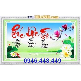 Tranh thêu 3D phúc lộc thọ
